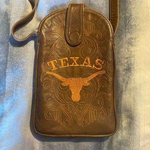 Leather University of Texas purse